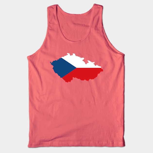 Czech Republic Map Tank Top by Historia